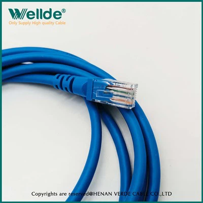 Awg26 Cat6 UTP yama Kablosu Ağ Mavi Kablosu